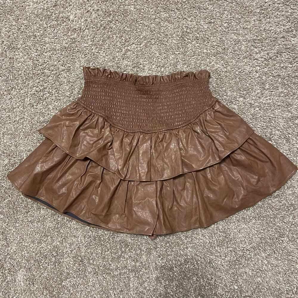 Mustard Seed Brown Layered Ruffle Skirt - Size M